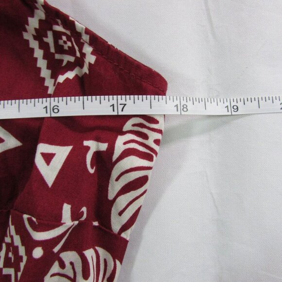 Roper Women's Small Sleeveless Tropics Snap Tank Top Shirt Red - Picture 3 of 4